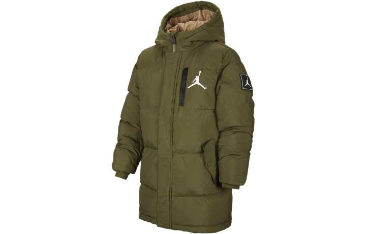Jordan Jordan Padded Jacket Midlength Canvas Olive Green Kids'