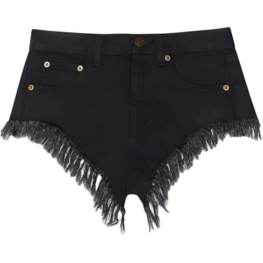 SAINT LAURENT Denim Shorts Women's Black