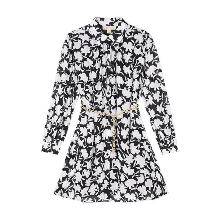 MICHAEL KORS MICHAEL KORS SS24 Long Sleeved Dress Women's Black