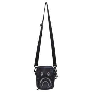 A BATHING APE X MMJ Collaboration Polyester Shoulder Bag, Crossbody Bag Mini Men's Black