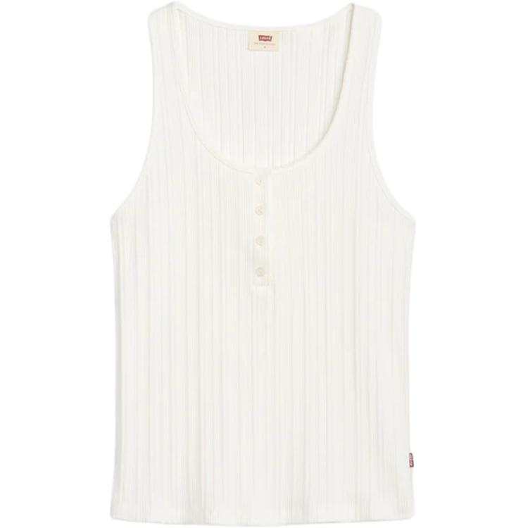 Levis Tank Tops Women's White Crew Neck Moderate Other