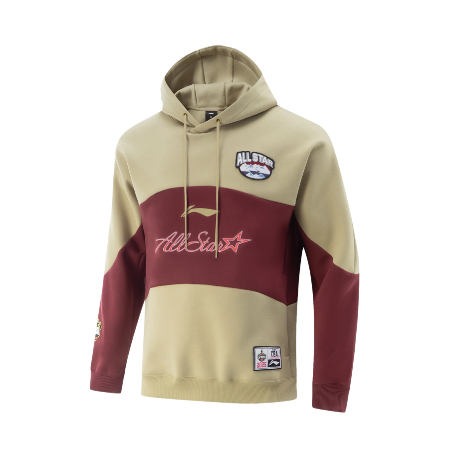 Li-Ning Li Ning CBA Sweatshirt Men's Rattan Khaki/Dark Burgundy
