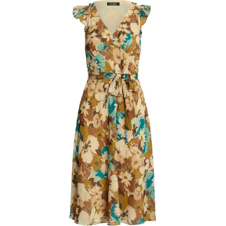 LAUREN RALPH LAUREN FW24 Sleeveless Dress Women's Multicolor