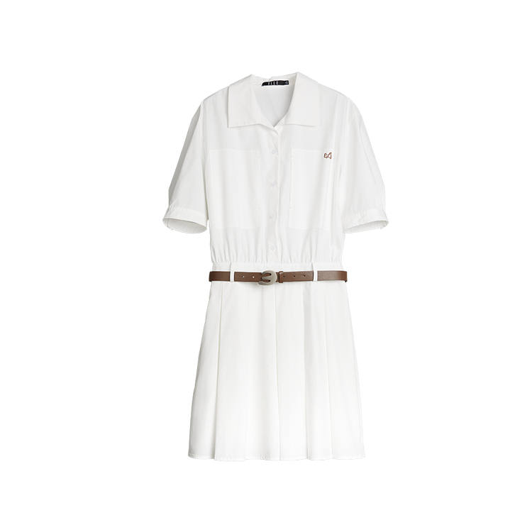 ELLE Long Sleeved Dress Women's White