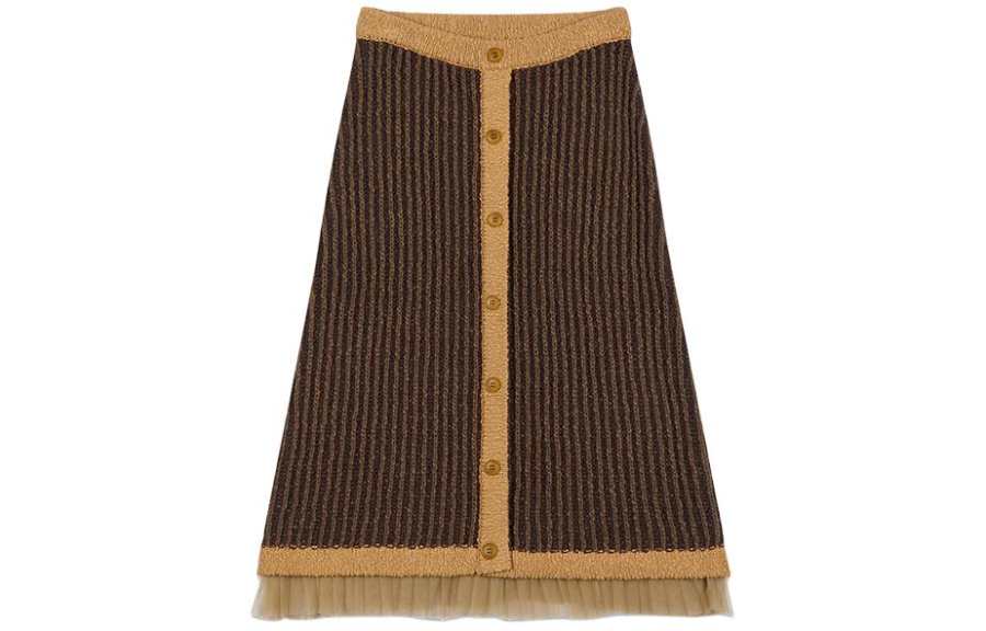 GOOD BAI Casual Long Skirt Women's Brown