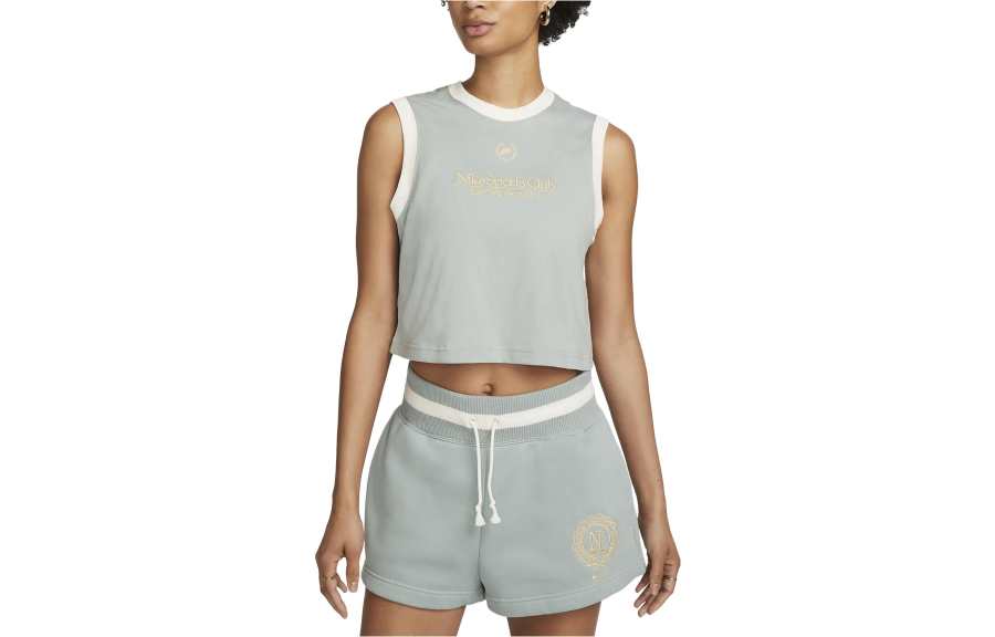 Nike Nike Sleeveless Sports Shirts Women's Gray Green Other