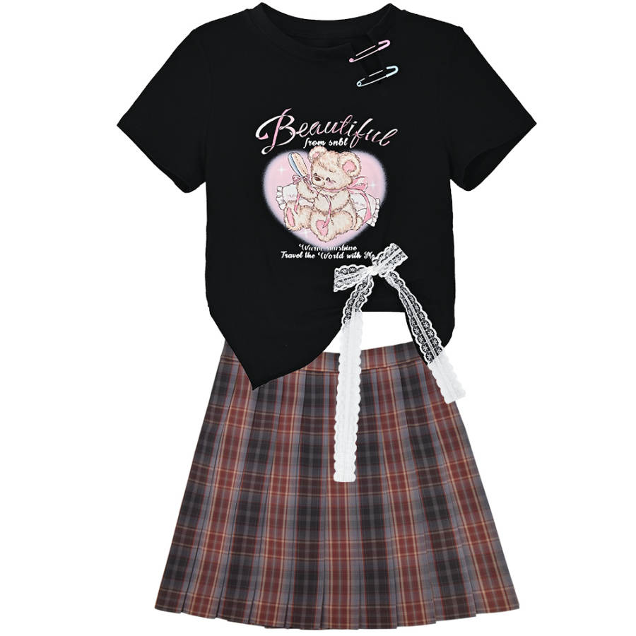 SNBL SNBL Two Piece Skirt Sets Women's Moderate Short