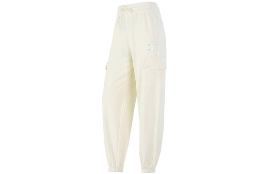 PUMA Sports Pants Women's Ecru Moderate