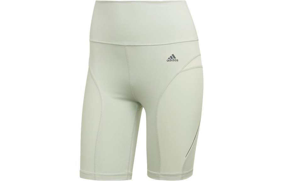 Adidas Adidas Sports Shorts Women's Linen Green Moderate Tight Pants