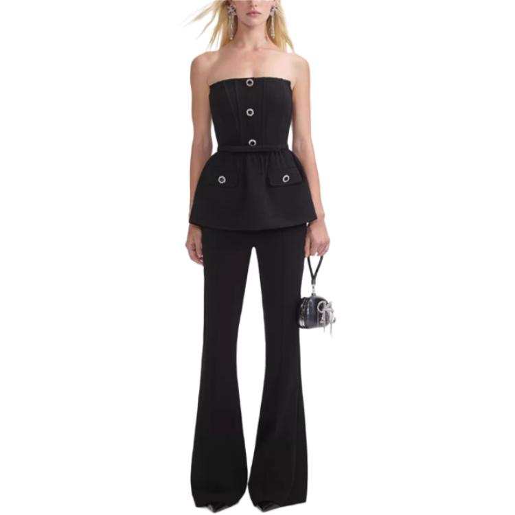 Self-portrait Self portrait Jumpsuit Women's Classic Black