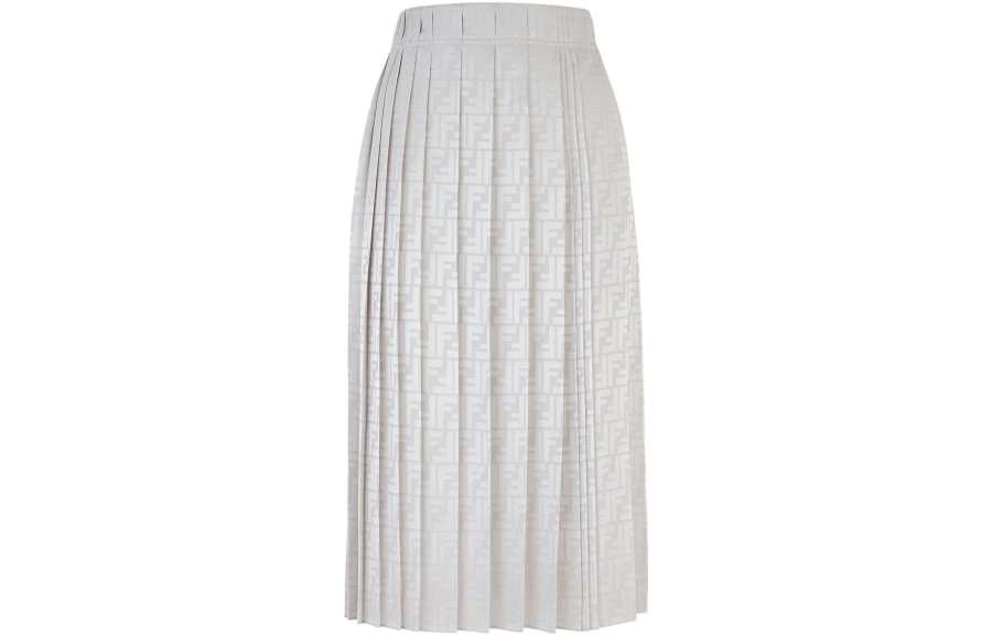 FENDI Logo Monogrammed Midi Skirt
