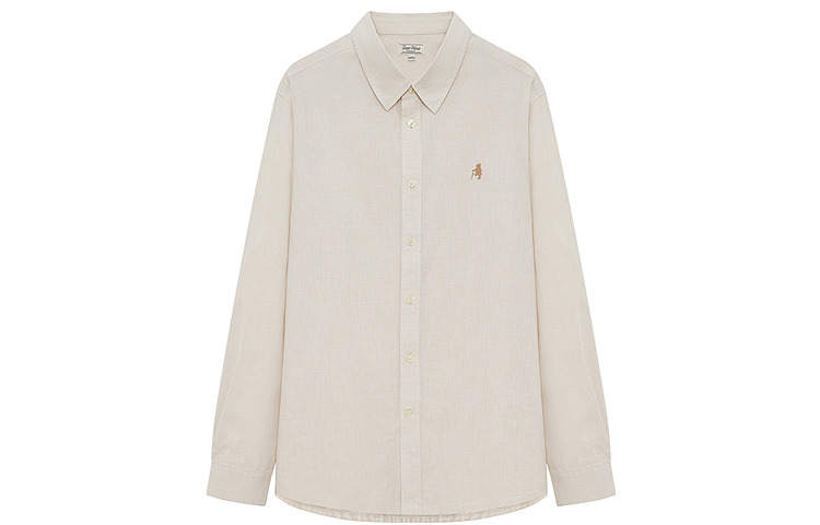 Teenie Weenie Men Shirts Unisex Khaki Lapel Moderate Shirt