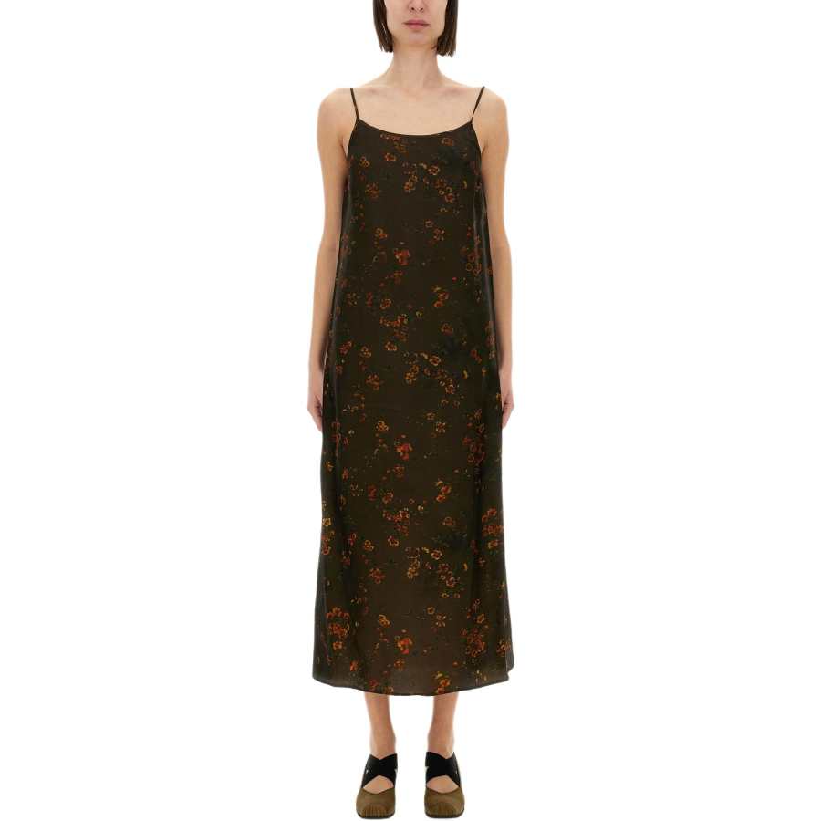 UMA WANG Floral Printed Sleeveless Midi Dress