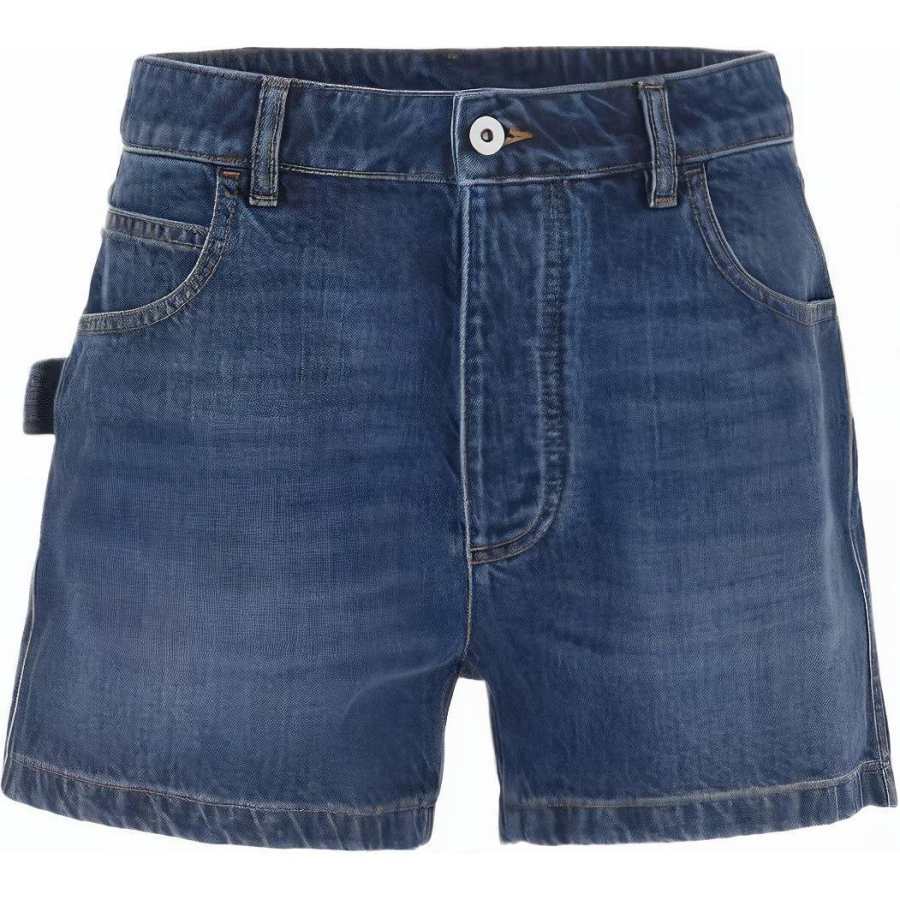 Bottega Veneta Denim Shorts Women's Blue