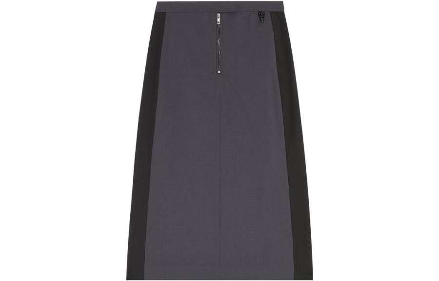 DIESEL Casual Long Skirt Women's Black Gray