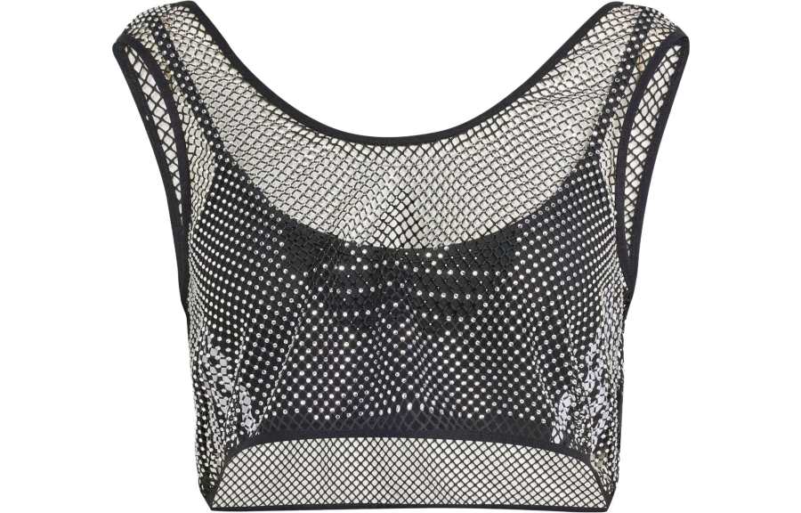 adidas originals Adilenium Rhinestone Bra Top Black