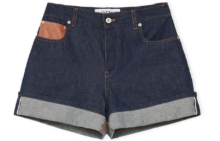 LOEWE LOEWE Turn Up Shorts 'Raw Denim'