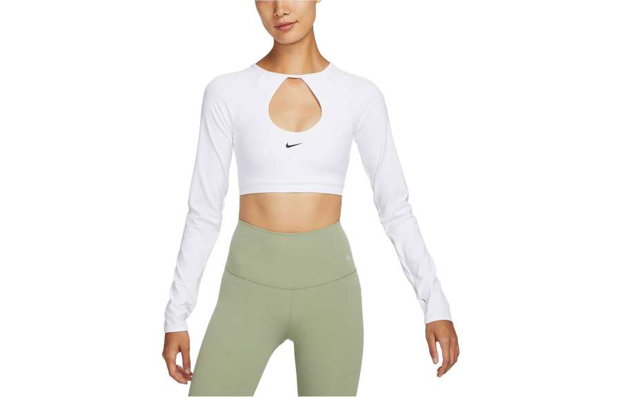 Nike Nike Fitness Clothing Women's White Moderate Straight Fit