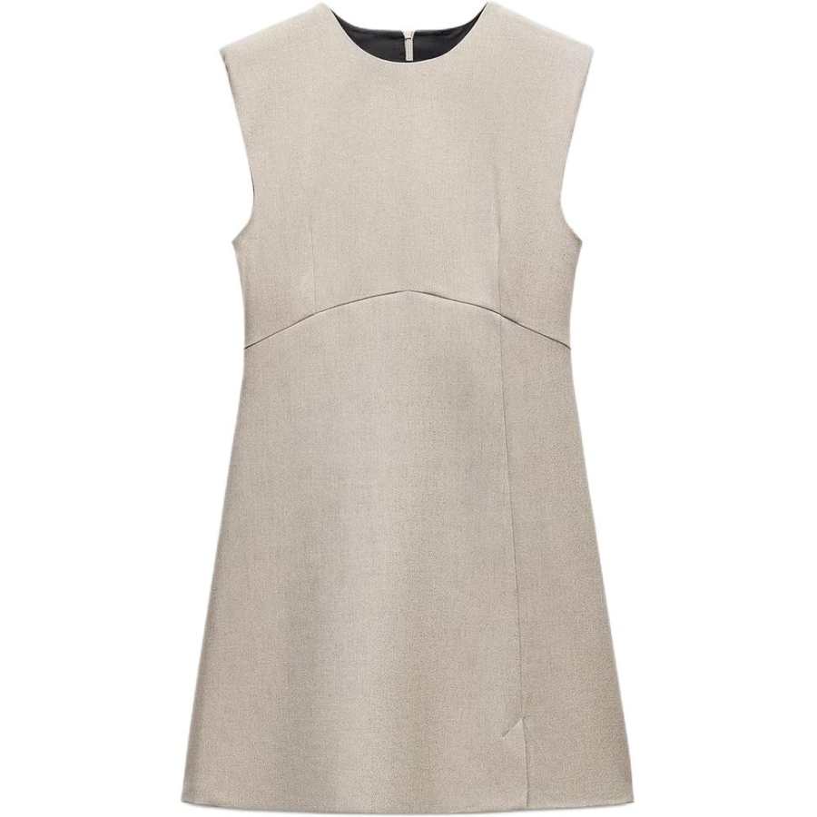 ZARA Sleeveless Dress Women's Gray