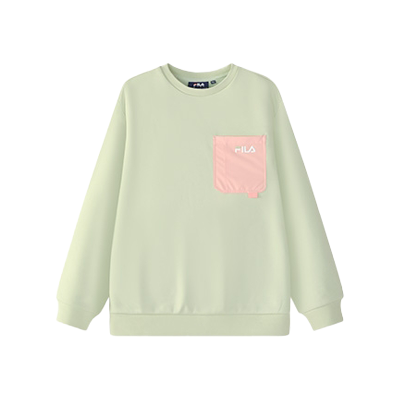 FILA KIDS PERFORMANCE Collection, Fleece Lined Thermal Pullover Crew Neck Sweatshirt Comfortable Green Teenagers