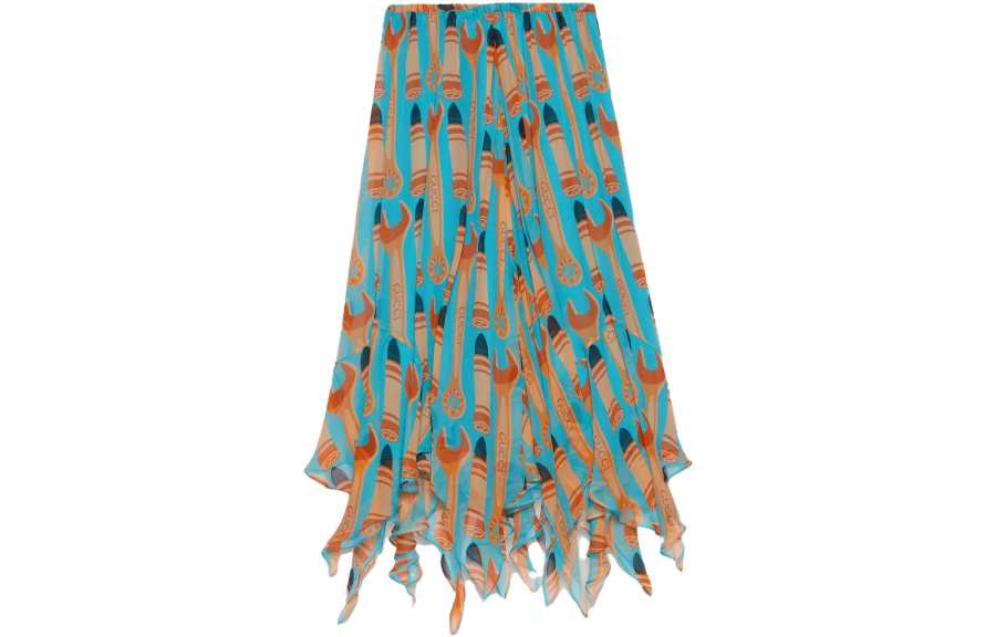 GUCCI Casual Long Skirts Women's Blue Moderate Long Other
