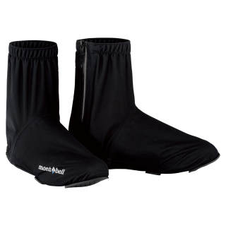 MONTBELL Cycling Gear Bike Rain Shoe Covers Everyday Unisex Polyester Knitted Fabric Length 24 26CM Black