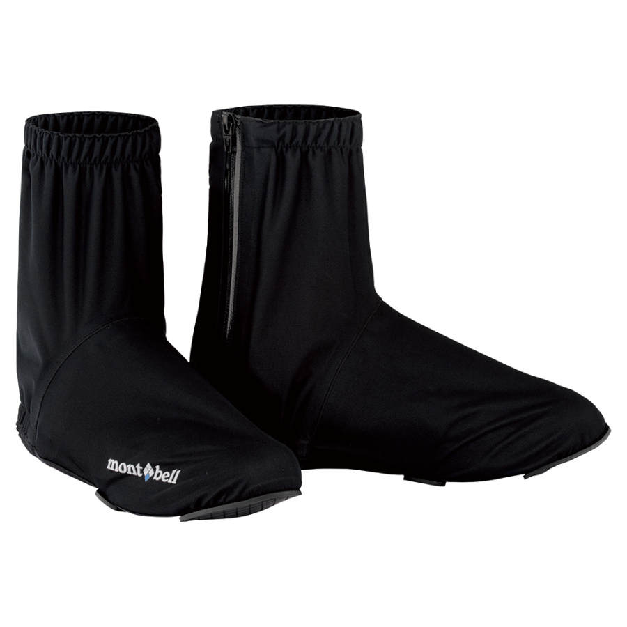 MONTBELL Cycling Gear Bike Rain Shoe Covers Everyday Unisex Polyester Knitted Fabric Length 24 26CM Black