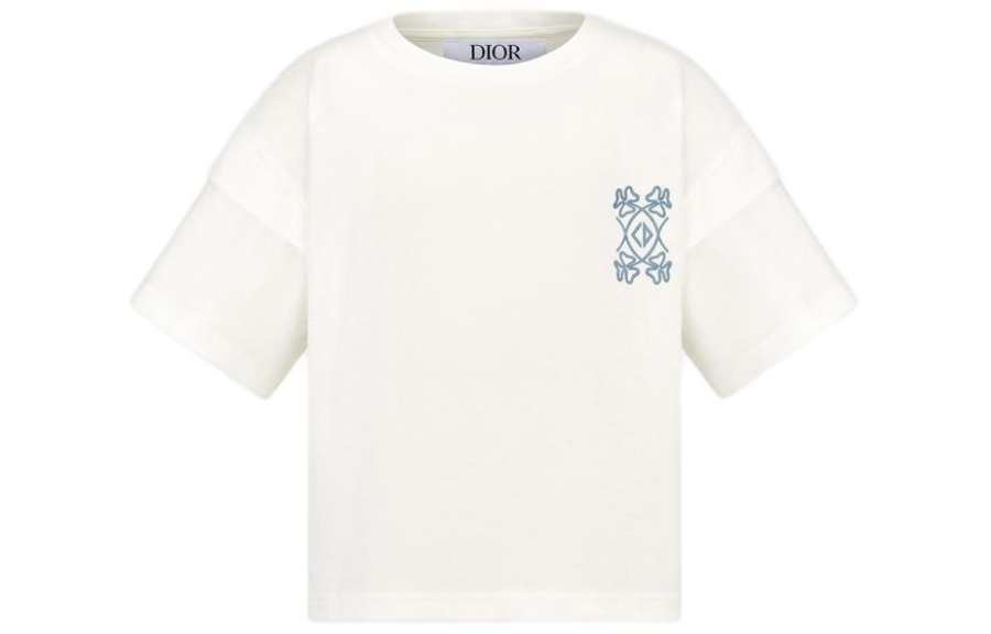 DIOR DIOR Kids T Shirts Crew Neck Moderate