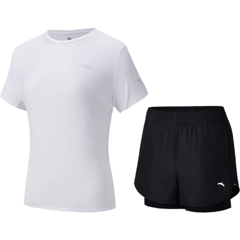 Anta Variety Training Collection Casual Suit Women's Snowflake White/Basic Black