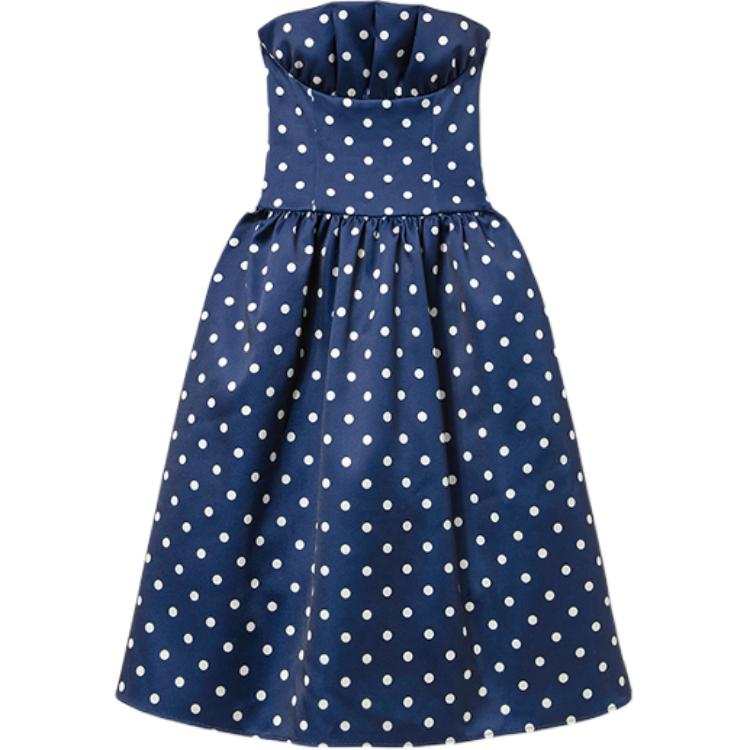 Self-portrait Self portrait Sleeveless Dress Women's Blue Matrix With Dot
