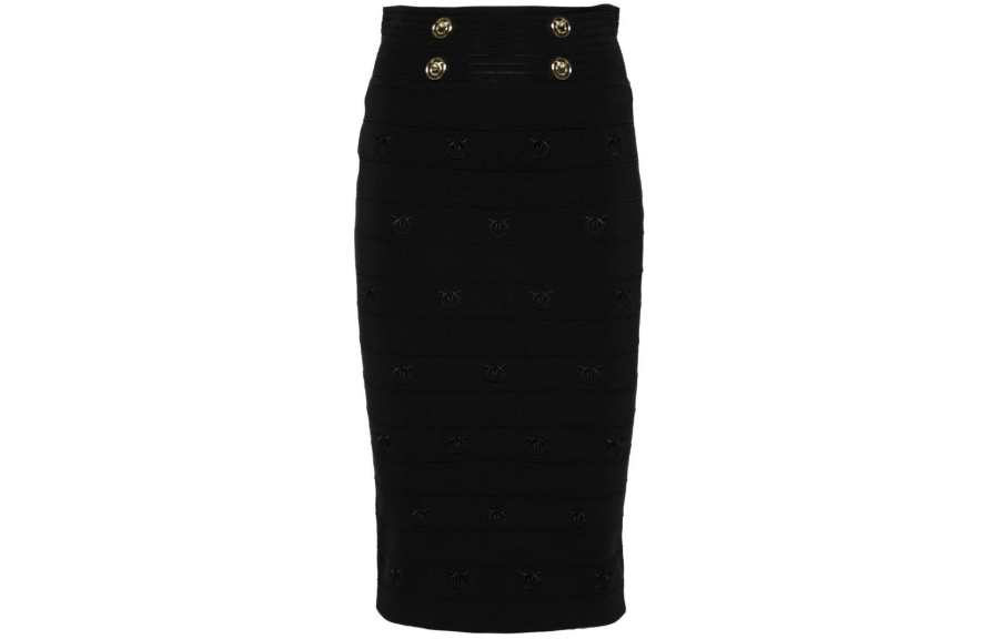 PINKO Button Detailed Knitted Skirt