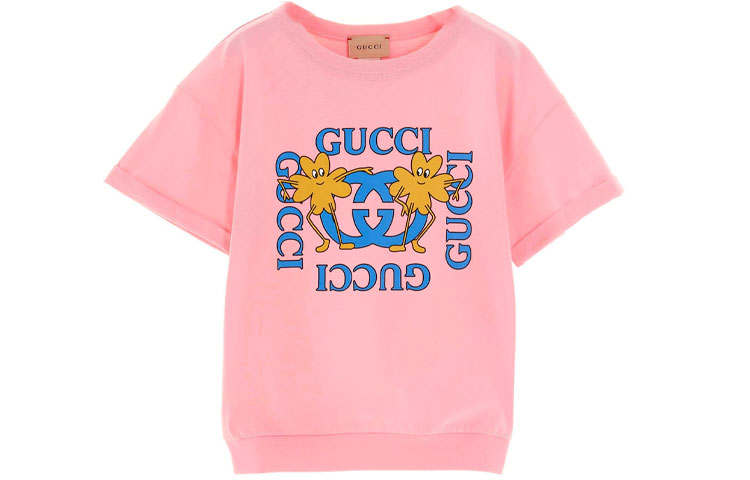 GUCCI Kids T Shirts Crew Neck Moderate