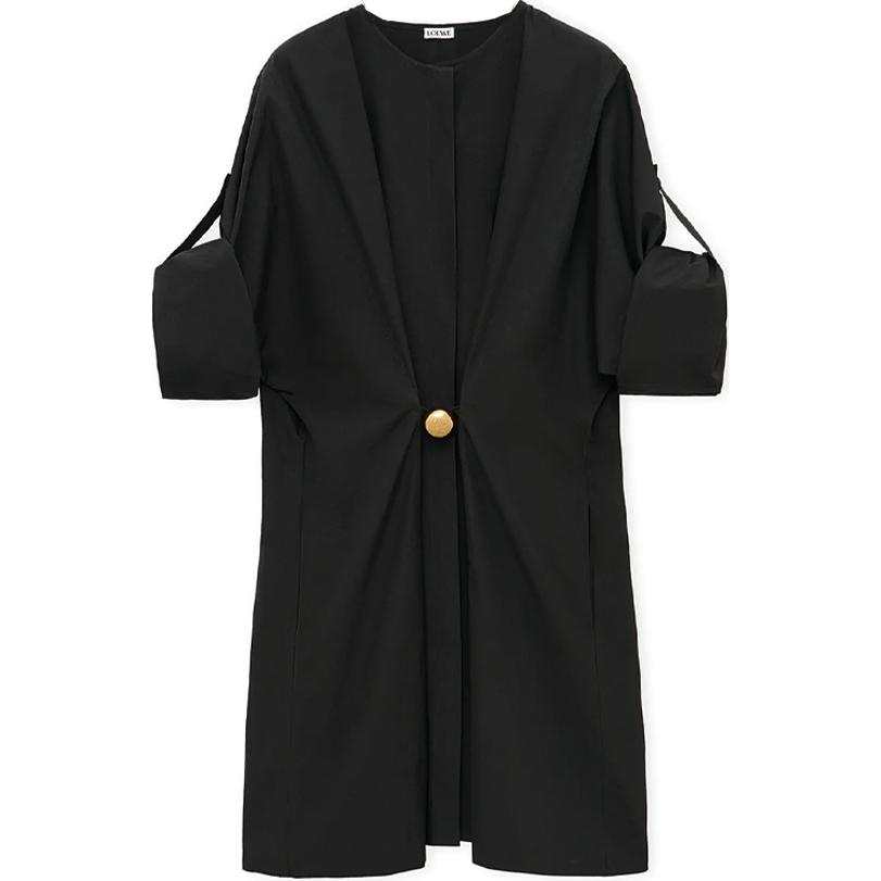 LOEWE Pebble Gather Detailed Mini Poplin Dress