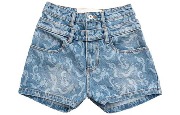 Feng Chen Wang Feng Chen Wang Denim Shorts Women's Blue Moderate