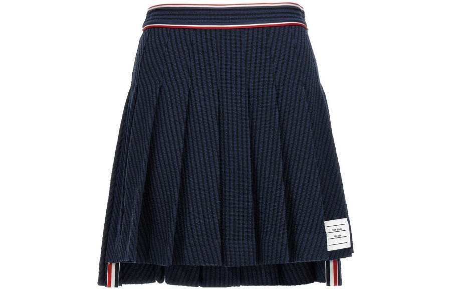 THOM BROWNE THOM BROWNE High-low Pleated Skirt