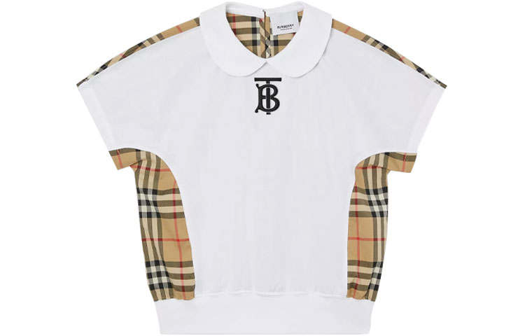 Burberry Kids T Shirts Peter Pan Collar Moderate