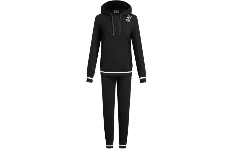 EMPORIO ARMANI Stripe-trim Cotton Tracksuit