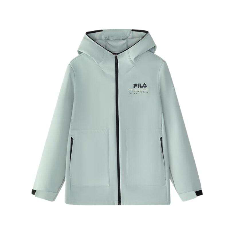 FILA KIDS Jacket PERFORMANCE Collection, Comfortable And Skin Friendly, Generous Fleece Lined Solid Color Mist Gray