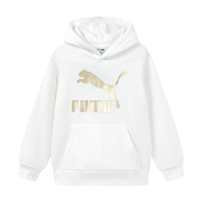 PUMA Sweatshirt SportstyleCLASSICS BIG LOGO HOODIE Raw White Unisex
