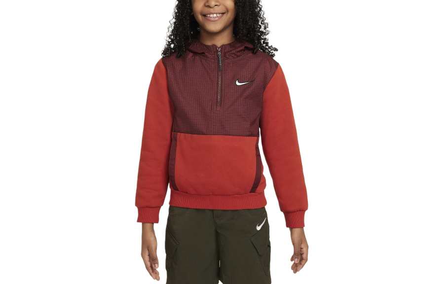 Nike Nike Sweatshirt Kids' Apparel Outdoor Play EasyOn Fleece Hoodie Dragon Red Kids'