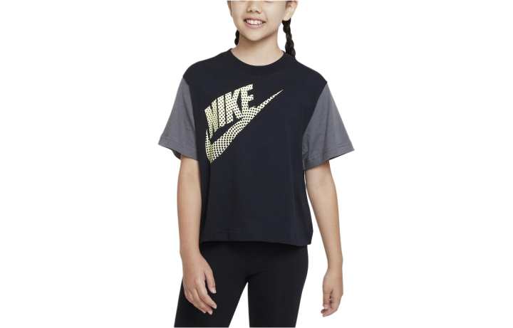 Nike Nike Sportswear Essentials T Shirt Black Gray Kids'