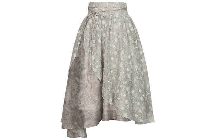 SNBL Casual Long Skirts Women's Green Moderate Mid Length Straight Fit