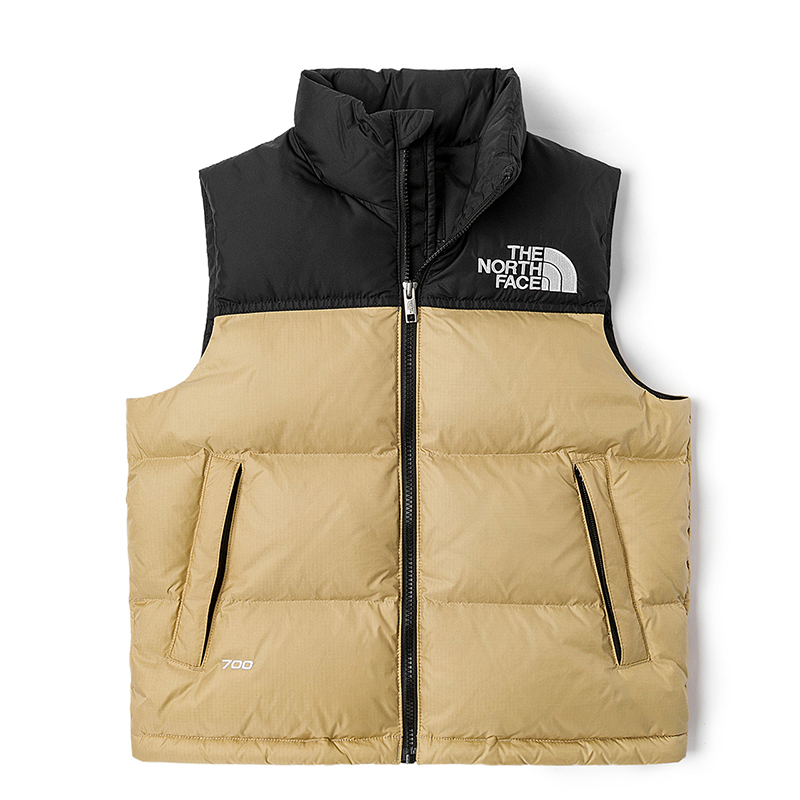 THE NORTH FACE Down Vest Nuptse Stone Tan Teenagers