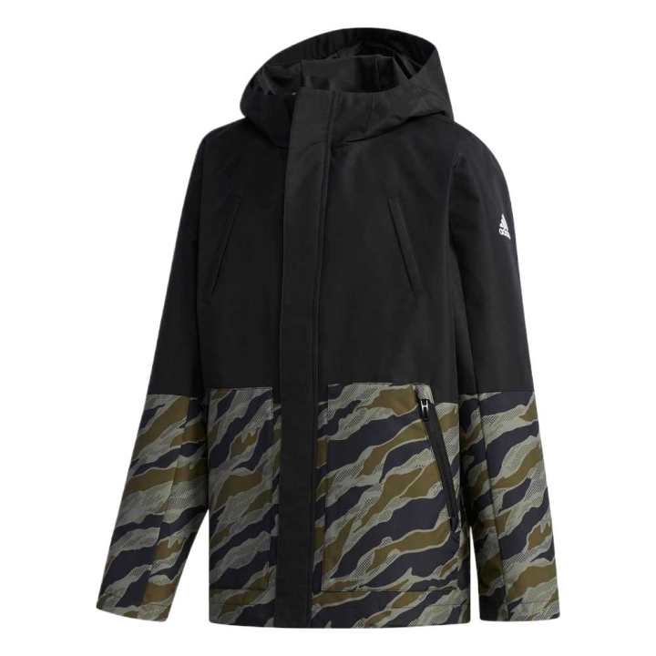 Adidas Adidas Padded Jacket Black Green Teenagers