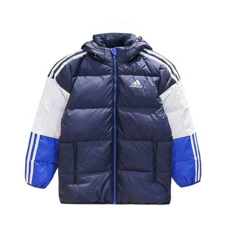 Adidas Adidas Down Jacket Blue White Children Aged 3 7 Years Old