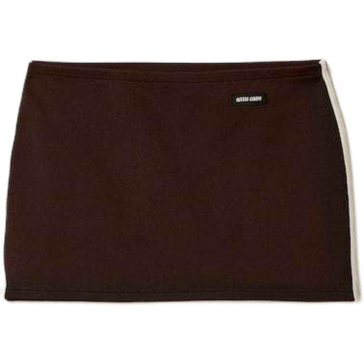 MIU MIU SS25 Casual Short Skirts Women's Dark Brown