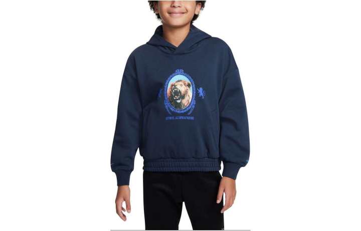 Nike Nike Kids' Apparel Basketball Pullover Hoodie Sweatshirt Kids' Blue