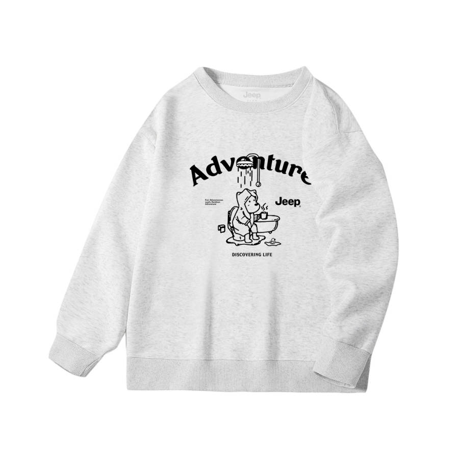 Jeep Grade School Sweatshirts Crew Neck Moderate