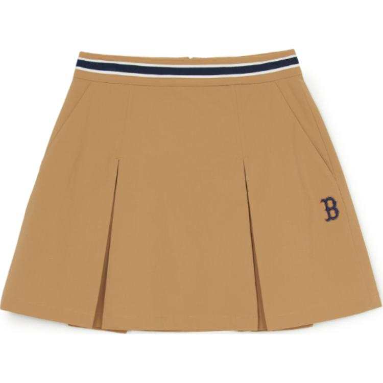 MLB Varsity Boston Red Sox Casual Short Skirts Women's Beige