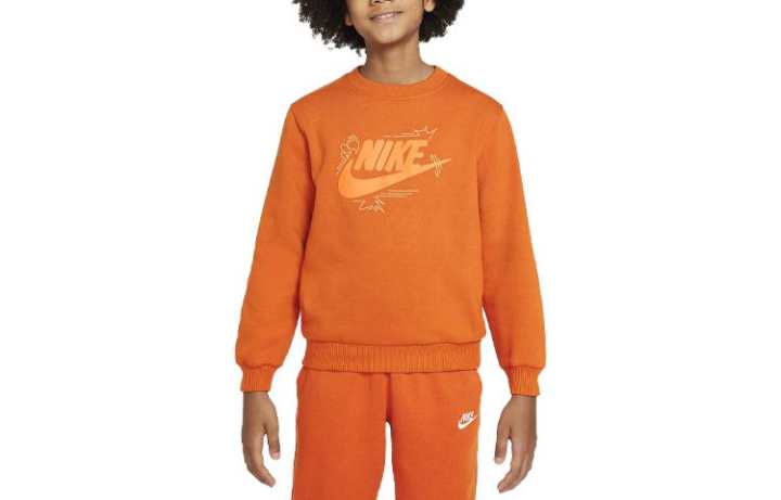 Nike Nike Sweatshirt Kids' Apparel Sportswear Club+ Orange Kids'